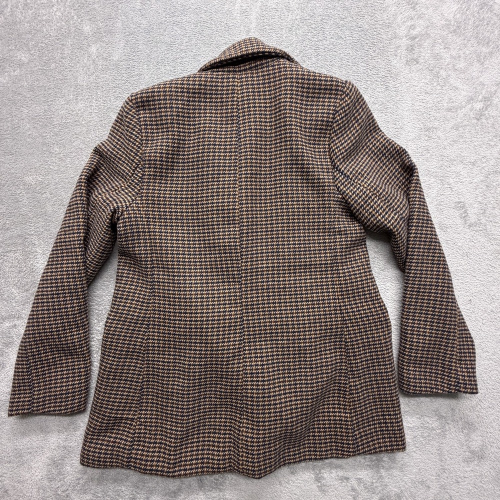Old Navy Blazer Womens Medium Brown Houndstooth Lined Suit Jacket Career Office - Picture 8 of 8